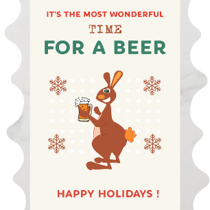 Australische Weihnachtskarten Lustiges Aussie Bier Feiertagskarte