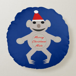Australische Weihnachtskoala Bären Pillow Rundes Kissen