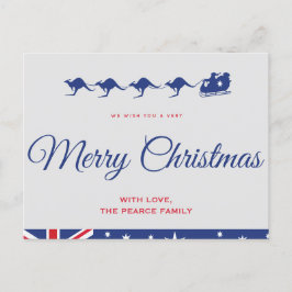 Australische Weihnachtspostkarten Flag Kangaroo Me Postkarte