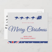 Australische Weihnachtspostkarten Flag Kangaroo Me Postkarte (Vorne/Hinten)
