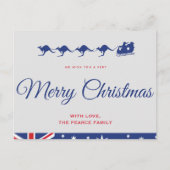 Australische Weihnachtspostkarten Flag Kangaroo Me Postkarte (Vorderseite)
