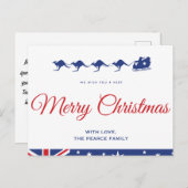 Australische Weihnachtspostkarten Kangaroo Aussie Postkarte (Vorne/Hinten)