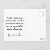 Australische Weihnachtspostkarten Kangaroo Aussie Postkarte (Rückseite)