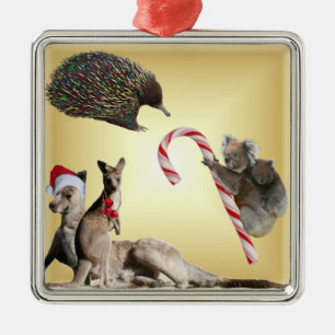 Australische Weihnachtstiere Ornament Aus Metall
