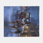 Australische Weihnachtszeit Fleecedecke (Vorderseite (Horizontal))