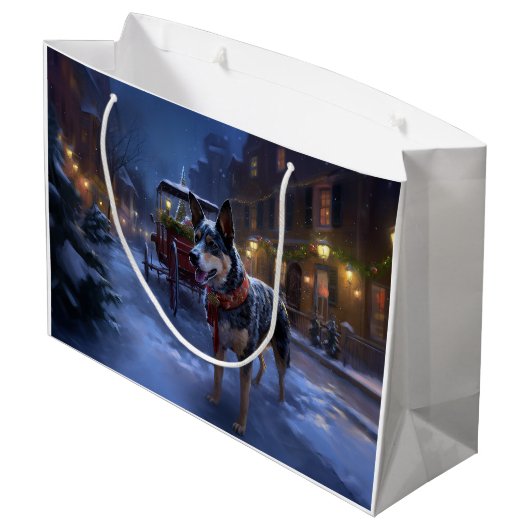 Australische Weihnachtszeit Große Geschenktüte (Rückseite Schrägansicht)