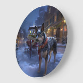 Australische Weihnachtszeit Große Wanduhr (Winkel)