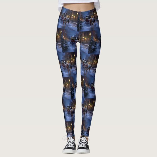 Australische Weihnachtszeit Leggings (Vorderseite)