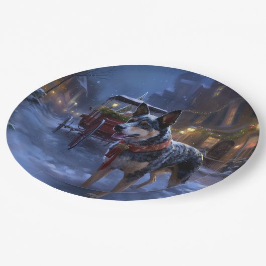 Australische Weihnachtszeit Pappteller (Schrägansicht)