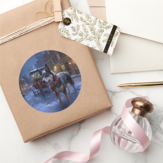 Australische Weihnachtszeit Runder Aufkleber (Schenken)