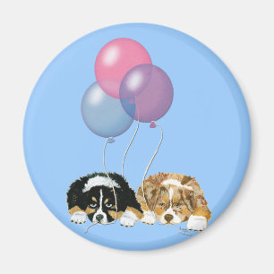 Australische Welpen-Party-Zeit Magnet