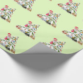 Australische Welpen unter dem Baum w/Santa Geschenkpapier (Ecke)