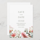 Australische Wildblume für natives Wasser Save The Date (Vorne/Hinten)