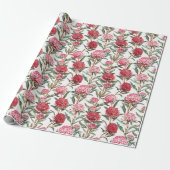 Australische Wildblume Waratah Blume Geschenkpapier (Ungerollt)