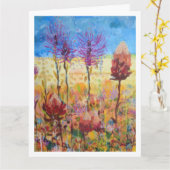 Australische Wildblumekunstgrüße von Australien Karte (Gelbe Blume)