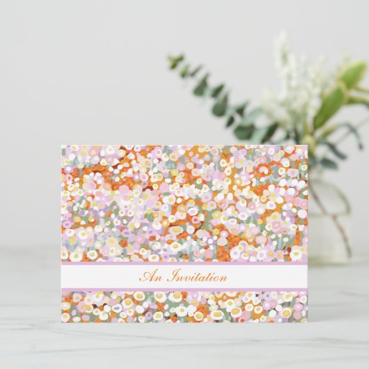 Australische Wildblumen Einladung (Stehend Vorderseite)