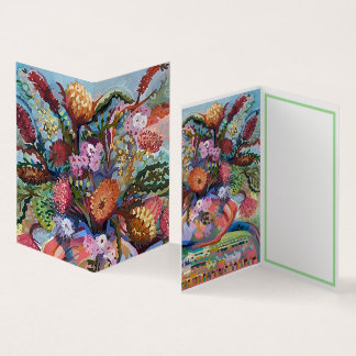 Australische Wildblumen mit Vase Card