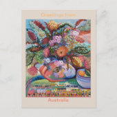 Australische Wildblumen Postkarte (Vorderseite)