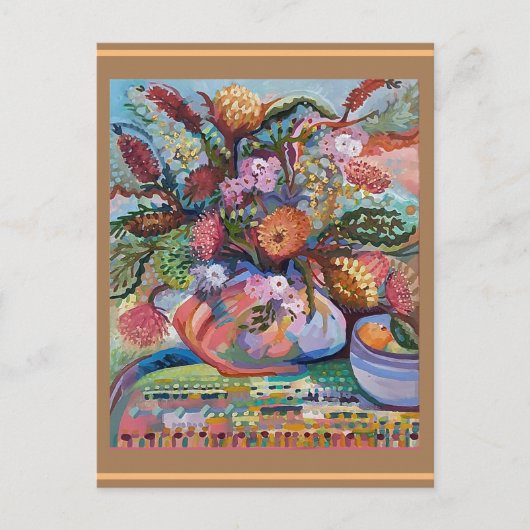 Australische Wildblumen Postkarte (Vorderseite)