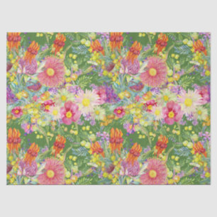 Australische Wildblumen Seidenpapier