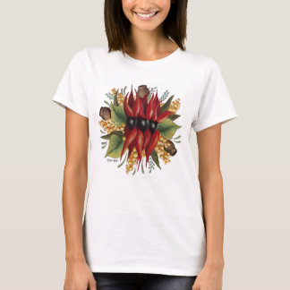 Australische Wildblumen - Sturt Wüsten-Erbse T-Shirt