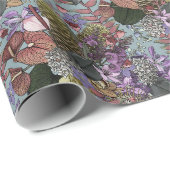 Australische Wildblumen Vintag Tropical Summer Geschenkpapier (Rolleneckpunkt)