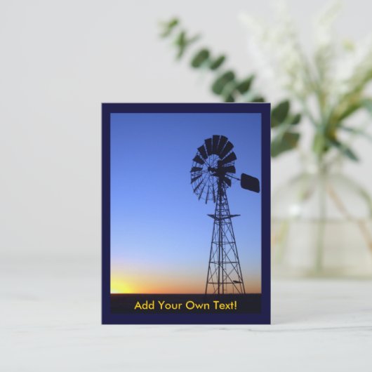 Australische Windmühle Postkarte (Stehend Vorderseite)