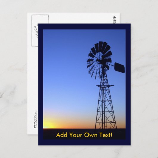 Australische Windmühle Postkarte (Vorne/Hinten)