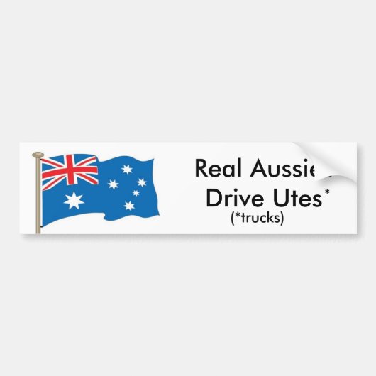 Australische - wirkliche Australier fahren Utes - Autoaufkleber (Vorne)