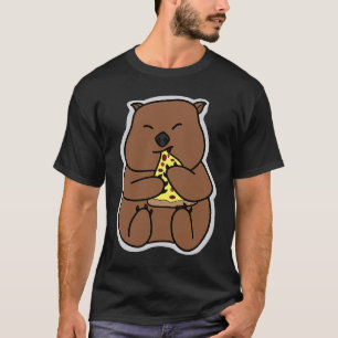 Australische Wombat isst Pizza Ironic Wombat T-Shirt