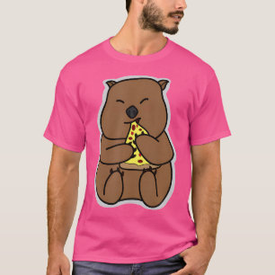 Australische Wombat isst Pizza Ironic Wombat T-Shirt