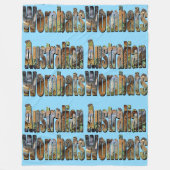 Australische Wombats sind das Wort, Fleecedecke (Vorderseite)