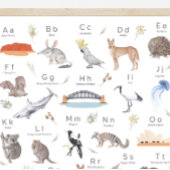 Australischer Alphabet-ABC-Plakat für Kinderzimmer Poster