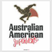Australischer American Superhero Cartoon Aufkleber (Blatt)