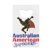 Australischer Amerikaner Superhero Geldbeutel Flaschenöffner (Rückseite)