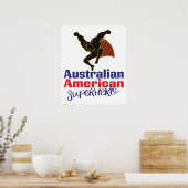 Australischer Amerikaner Superhero Poster (Küche)