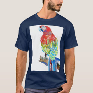 Australischer Ara-Papagei Aquarell-Kunst T-Shirt