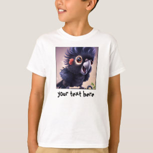 Australischer Baby Black Cockatoo Editable T - Shi T-Shirt