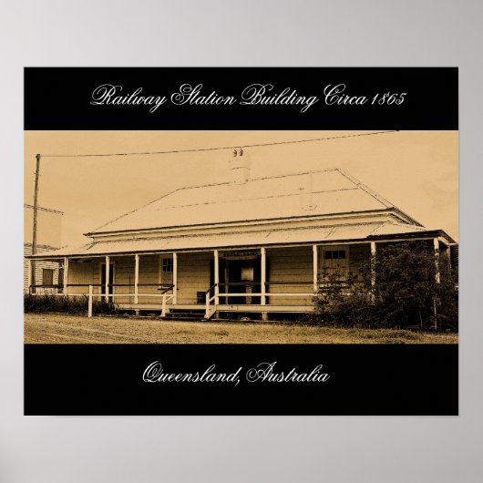 Australischer Bahnhof ca. 1865-Poster Poster (Vorne)