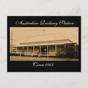 Australischer Bahnhof ca. 1865-Postkarte Postkarte