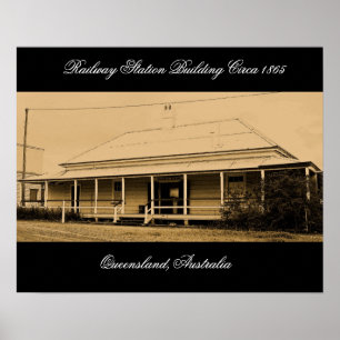 Australischer Bahnhof circa 1865-Poster Poster