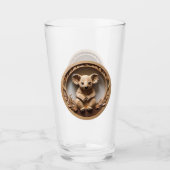 Australischer Baumhugger: Koala Bärenholz Print Glas (Vorderseite)