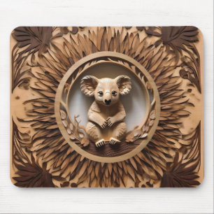 Australischer Baumhugger: Koala Bärenholz Print Mousepad