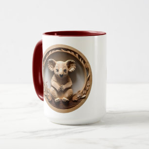 Australischer Baumhugger: Koala Bärenholz Print Tasse