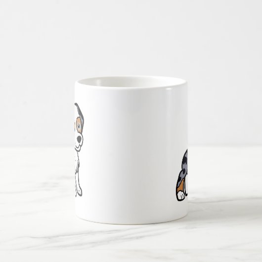 australischer blauer merle Cartoon Kaffeetasse (Mittel)