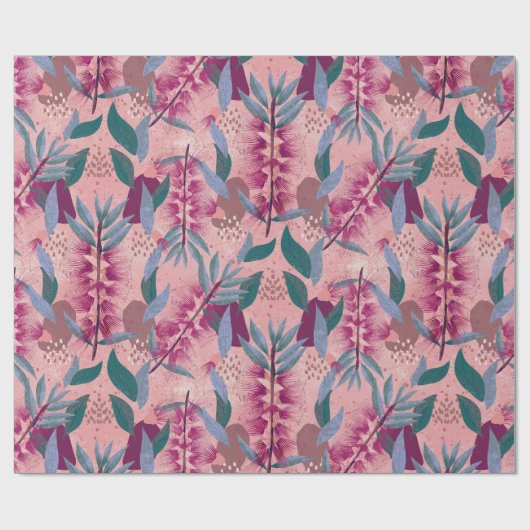 Australischer Bottlebrush  Geschenkpapier (Flach)