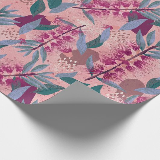 Australischer Bottlebrush Geschenkpapier (Ecke)