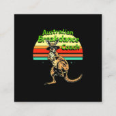 Australischer Breakdance Coach Hip Hop & Breakdanc Quadratische Visitenkarte (Rückseite)