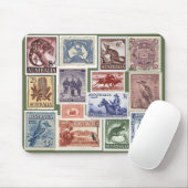 Australischer Briefmarken-Mauspad Mousepad (Mit Mouse)