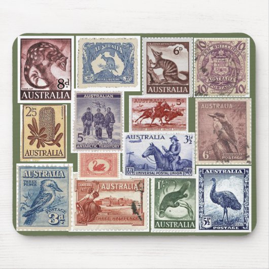 Australischer Briefmarken-Mauspad Mousepad (Vorne)